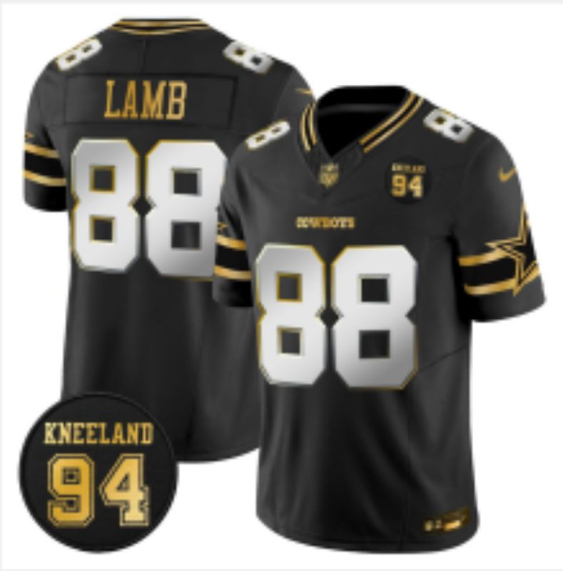 Men 2026 Dallas Cowboys #88 Lamb Black Gold 6th generations Nike Limited NFL Jersey style 02->dallas cowboys->NFL Jersey